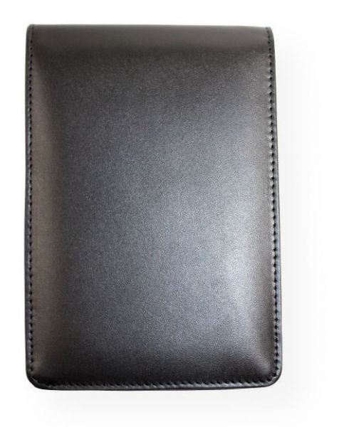 Hand Book Journal Co. 60405 Quattro Leather Pad Holder Black; Quattro pad holders are made with top quality leather; Available in saddle brown or black; Features a built-in holder for your pen or pencil; It's the perfect holder for the perfect pad; 3.5