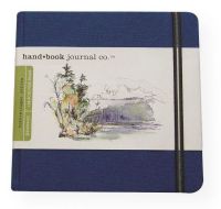 Hand Book Journal Co. 721332 Travelogue Series Artist Journal 5.5" x 5.5" The Square Ultramarine Blue; Hand-bound bookcloth cover has just the right flexibility; Contains 128 pages of heavyweight buff drawing paper with a good tooth; Great for pen & ink, pencil, and markers; Accepts light watercolor washes without buckling; Acid-free; UPC 696844723320 (HANDBOOKJOURNALCO721332 HANDBOOKJOURNALCO-721332 TRAVELOGUE-SERIES-721332 DRAWING ARTWORK) 