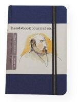 Hand Book Journal Co. 721412 Travelogue Series Artist Journal 8.25" x 5.5" Large Portrait Ultramarine Blue; Hand-bound bookcloth cover has just the right flexibility; Contains 128 pages of heavyweight buff drawing paper with a good tooth; Great for pen & ink, pencil, and markers; Accepts light watercolor washes without buckling; Acid-free; UPC 696844724129 (HANDBOOKJOURNALCO721412 HANDBOOKJOURNALCO-721412 TRAVELOGUE-SERIES-721412 DRAWING SKETCHING) 