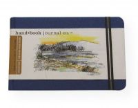 Hand Book Journal Co. 721422 Travelogue Series Artist Journal 5.5" x 8.25" Large Landscape Ultramarine Blue; Hand-bound bookcloth cover has just the right flexibility; Contains 128 pages of heavyweight buff drawing paper with a good tooth; Great for pen & ink, pencil, and markers; Accepts light watercolor washes without buckling; Acid-free; UPC 696844724228 (HANDBOOKJOURNALCO721422 HANDBOOKJOURNALCO-721422 TRAVELOGUE-SERIES-721422 DRAWING SKETCHING) 