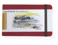 Hand Book Journal Co. 721424 Travelogue Series Artist Journal 5.5" x 8.25" Large Landscape Vermillion Red; Hand-bound bookcloth cover has just the right flexibility; Contains 128 pages of heavyweight buff drawing paper with a good tooth; Great for pen & ink, pencil, and markers; Accepts light watercolor washes without buckling; Acid-free; UPC 696844724242 (HANDBOOKJOURNALCO721424 HANDBOOKJOURNALCO-721424 TRAVELOGUE-SERIES-721424 DRAWING SKETCHING) 