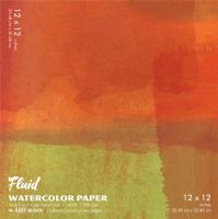Hand Book Journal Co. 881212 Fluid-Easy-Block Cold Press Watercolor Paper 12" x 12"; High Quality at an Affordable Price; Fluid Watercolor Paper is crafted in our European mill which produced its first paper stock in 1618; Our mill masters craft small batches at slow speeds allowing for finer control of quality; UPC 696844812123 (HANDBOOKJOURNALCO881212 HANDBOOKJOURNALCO-881212 FLUID-EASY-BLOCK-881212 WATERCOLOR PAINTING) 