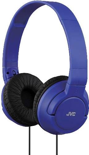 JVC HA-S180-A Colorfull On-Ear Headphones, Blue, 500mW (IEC) Max. Input Capability, High quality sound reproduction with 1.18