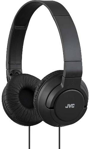 JVC HA-S180-B Colorfull On-Ear Headphones, Black, 500mW (IEC) Max. Input Capability, High quality sound reproduction with 1.18
