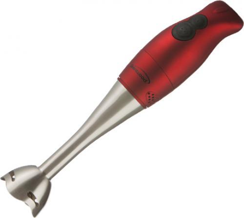 Brentwood Appliances HB-33R 2 Speed Comfort Grip Hand Blender in Red; 2 Speeds; Blends, Puree's, and Crushes; Comfort Grip Handle; Ice Crushing Stainless Steel Blades; Perfect for Soups, Smoothies, Batters and Dressings; Lightweight & Easy to Clean; Power: 200 Watts; Approval Code: cETL; Item Weight: 1.65 lbs; Item Dimension (LxWxH): 3 x 2.5 x 15; Colored Box Dimension: 3 x 3 x 15; Case Pack: 12; Case Pack Weight: 20.02 lbs; Case Pack Dimension: 12.4 x 9.45 x 16.14 (HB33R HB-33R HB-33R)