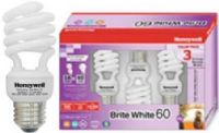 Honeywell HB14BX3 Indoor CFL 14 Watt Brite White Mini Spirals, Three (3) Window Box, Mini spiral size fits almost anywhere, Equivalent to a Standard 60 Watt Bulb, Highest standards in quality - UL, cUL, and FCC, Long Life up to 10,000 hours Save energy and money, Light Output 900 lumens, UPC 895639001029 (HB14-BX3 HB14 BX3 HB-14BX3 HB 14BX3) 