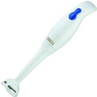 Brentwood HB-31 Hand Blender, White; 2 Speeds; Blends, Puree's, and Crushes; Contoured Grip Handle; Ice Crushing Stainless Steel Blades; Perfect for Soups, Smoothies, Batters and Dressings; Lightweight & Easy to Clean; 200 Watts Power; CUL Approved; 1.65 lbs; 3L x 2.5W x 15H in; UPC 181225800313 (HB31 HB 31) 