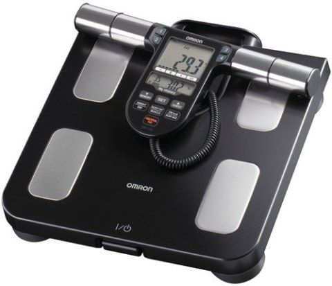 Omron HBF-516 Full Body Composition Monitor and Scale, Electrodes use Bioelectrical  Impedance Analysis to accurately