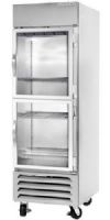 Beverage Air HBF23-1-HG Horizon Series Two Glass Half Doors Bottom Mounted Reach-In Freezer, Stainless Steel, Stainless Steel; 23.0 cu.ft. capacity; 1/2 Horsepower; 60" Depth with Door Open 90°; Three (3) heavy duty epoxy coated wire shelves standard; Four (4) shelf clips included per shelf (field installed); Shelves are adjustable in 1/2" increments (HBF231HG HBF231-HG HBF23-1HG HBF23-1 HBF23) 