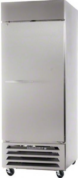 Beverage Air HBF27-1-S Solid Door Reach-In Freezer, 11.9 Amps, 60 Hertz, 1 Phase, 115 Volts, Doors Access Type, 27 Cubic Feet Capacity, Mounted Compressor Bottom, All Stainless Steel Construction, Swing Door Style, Solid Door Type, 3/4 Horsepower, Freestanding Installation Type, 1 Number of Doors, 3 Number of Shelves, 1 Sections, 0 Degrees F Temperature Range, Electronic thermostat, Automatic defrost system (HBF27-1 HBF271 HBF27 1)