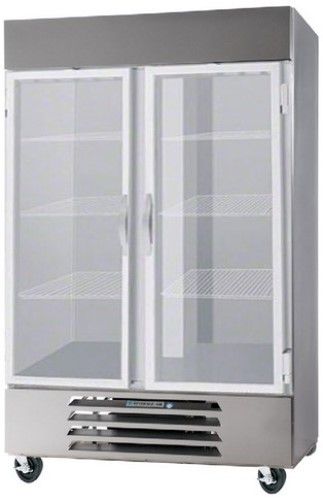 Beverage Air HBF44-1-G Horizon Series Two Glass Doors Bottom Mounted Reach-In Freezer, Stainless Steel, Stainless Steel; 44.0 cu.ft. capacity; 3/4 Horsepower; 60