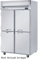 Beverage Air HBR44-1-HS Horizon Series Four Half Solid Doors Bottom Mounted Reach-In Refrigerator, Stainless Steel; 44.0 cu.ft. capacity; 3/4 Horsepower; 60" Depth with Door Open 90°; Six heavy duty epoxy coated wire shelves standard; Shelves are adjustable in 1/2" increments; Incandescent interior lighting (HBR441HS HBR44-1HS HBR441-HS HBR44-1 HBR44) 
