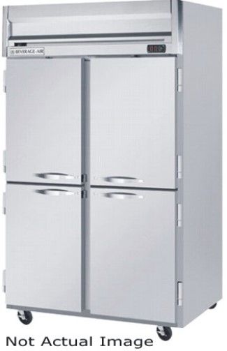 Beverage Air HBR44-1-HS Horizon Series Four Half Solid Doors Bottom Mounted Reach-In Refrigerator, Stainless Steel; 44.0 cu.ft. capacity; 3/4 Horsepower; 60