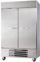 Beverage Air HBF44-1-S Horizon Series Two Solid Doors Bottom Mounted Reach-In Freezer, Stainless Steel, Stainless Steel; 44.0 cu.ft. capacity; 3/4 Horsepower; 60" Depth with Door Open 90°; Six heavy duty epoxy coated wire shelves standard; Shelves are adjustable in 1/2" increments; Incandescent interior lighting (HBF441S HBF44-1S HBF441-S HBF44-1 HBF44) 