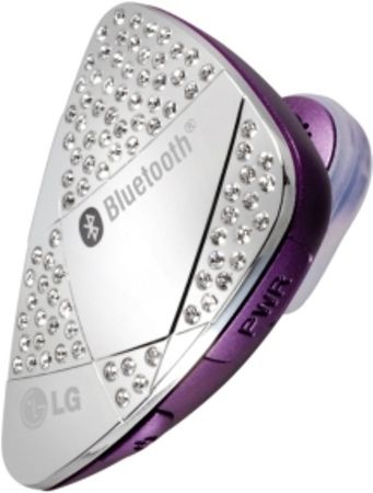 LG HBM-530 Bluetooth Headset, Designed For LG KC550, KC910, KC910i, KF300, KF510, KF600, KF700, KM380, KP170, KP260, KS20, KT610, KU380, U310, U400, U880, U900, KG800, KP500, KF900, KF750, KE970 and KU990, Studded with the precious little stones-Swarovski crystals, and is equipped with an ergonomic ear bud and a carrying cradle, UPC 888063755101 (HBM530 HBM 530 60523705 SGBS0004306)