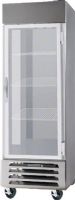 Beverage Air HBR12HC-1-G Horizon Series One Section Glass Door Reach-In Refrigerator with LED Lighting - 24", 12 cu. ft. Capacity, 60 Hertz, 1 Phase, 115 Voltage, 1/5 HP Horsepower, 1 Number of Doors, 3 Number of Shelves, 1 Sections, 36° - 38° Degrees F Temperature Range, Environmentally-safe R290 refrigerant, Snap-in gasket for easy cleaning or replacement, LED interior lighting offers excellent product visibility (HBR12HC-1-G  HBR12HC 1 G  HBR12HC1G) 