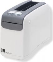 Zebra Technologies HC100-3001-1000 Model HC100 Healthcare Wristband Printer with Serial and USB Ports; Quick and easy wristband cartridge loading; Automatic print speed setting up to 4 ips depending on installed cartridge; Direct thermal printing of barcodes, text and graphics; Dual-wall frame, impact-resistant plastic; ZPL or ZPL II programming language; 32 bit RISC processor;  UPC 648162672279 (HC100-3001-1000 HC100-30011000 HC1003001-1000 HC10030011000) 