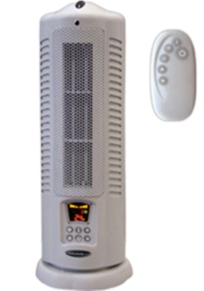 Soleus Air HC7-15-01 PTC Tower Ceramic Heater, 115V Power Supply, 750W/1500W Watts, 7.9A/12.5A Rated Current, Two Heat Settings, Double Safety Protection, Oscillation (HC7 15 01 HC71501 )