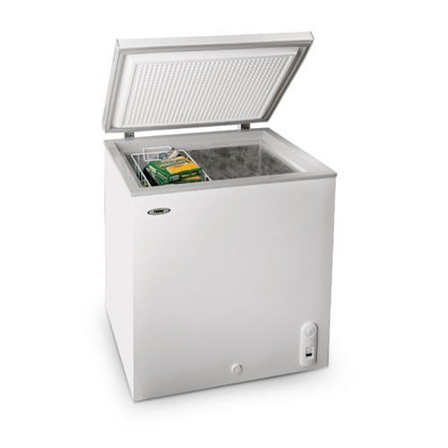 Haier HCM050EB 5.0 cu. ft. Chest Freezer, Adjustable thermostat control, Power-on indicator light (HCM050-EB, HCM050E, HCM050, HC-M050EB)