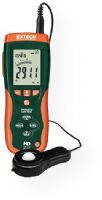 Extech HD450 Datalogging Heavy Duty Light Meter; Light meter with double molded housing and large backlit display with 40-segment bar graph; Automatically stores up to 16000 readings or manually store/recall up to 99 readings; Large backlit LCD display with 40-segment bar graph; Wide range to 40000Fc or 400,000 Lux; Cosine and color corrected measurements; UPC 793950104507 (EXTECHHD450 EXTECH HD450  LIGHT METER) 