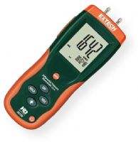 Extech HD700 Differential Pressure Manometer 2psi; +/- 2psi range, 11 Selectable units of measure; Max/Min/Avg recording and Relative time stamp; Data Hold, Auto power off and Zero function; Large LCD display with backlighting; Heavy duty, double-molded housing; Built-in USB port (Windows compatible PC software and cable included); Dimensions: 8.2 x 2.9 x 1.9 in.; Weight: 2 pounds; UPC: 793950107003 (EXTECHHD700 EXTECH HD700 MANOMETER) 