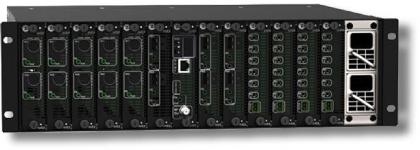 ZeeVee HDB3KR-NA Chasis HDb3000, Compact 3RU form-factor; 12 media module slots for delivery any type of content regardless of source inputs; Simultaneous video output in both RF over coax and IP over CATx; Up to 24 channels of HD content or 72 channels of SD content; Zero downtime with fully redundant and hot-swappable media modules, fans, and power supplies; No active components on the backplane means higher reliability; UPC 643765598179 (ZEEVEEHDB3KRNA ZEEVEE HDB3KRNA HDB3 KRNA HDB 3KRNA ZEEV