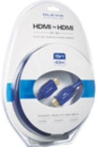 Olevia HDMI15FT HDMI to HDMI Cable 1080P 15 Ft., Triple Layer Shielding, Silver Coated Conductors, High Density Insulation, Strain Relief, High Grade Contacts (HDMI-15FT HDMI 15FT HDMI15-FT HDMI15)