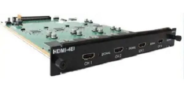 Opticis HDMI-4EI Electrical 4 ports HDMI input card; For use with OMM-2500 and OMM-1000 optical Modular Matrixes; Weight 1 pound (HDMI4EI HDMI 4EI) 