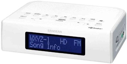 Sangean HDR-15 HD AM/FM-RBDS Digital Tuning Clock Radio With USB Phone Charging, White, HD Radio Digital and Analog AM/FM-RBDS Reception, 40 Memory Presets (20 FM, 20 AM), PAD (Program Associated Data) Service, Support for Emergency Alerts Function, Automatic Multicast Re-Configuration, Automatic Simulcast Re-Configuration, Auto Ensemble Seek, UPC 729288029564 (HDR15 HD-R15 HDR 15)