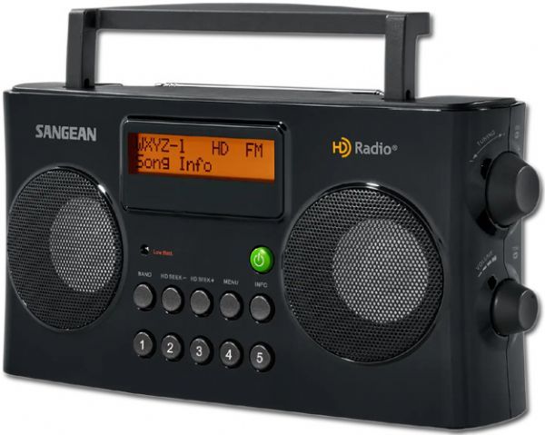 Sangean HDR-16 HD Radio, FM-Stereo/AM Portable Radio; HD Radio digital and analog AM / FM-Stereo reception; 10 memory presets (5 FM, 5 AM); PAD (Program Associated Data) service; Support for emergency alerts function; Automatic multicast re-configuration; Automatic simulcast re-configuration; Auto ensemble seek; Real time clock and date with alarm and sleep function; 2 alarm timer by radio, buzzer; UPC 729288029403 (SANGEANHDR16 SANGEAN HDR16 HDR 16 HDR-16)