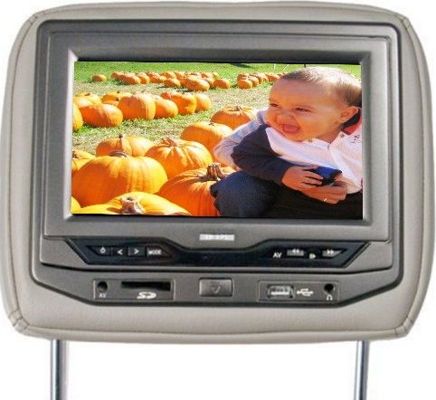 Power Acoustik HDVD-73BG Universal Headrest Widescreen Video 7