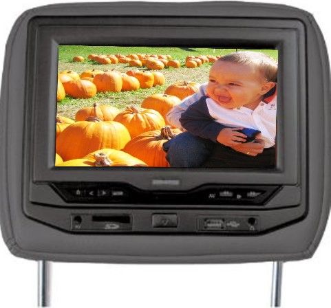 Power Acoustik HDVD-73BK Universal Headrest Widescreen Video 7