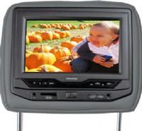 Power Acoustik HDVD-73GRDK Universal Headrest Widescreen Video 7" Monitor with DVD, 5.38"-7.5" Pole width adjustments, 400 Panel brightness, 640 x 234 Resolution, Playback system, Active matrix TFT/LCD, 2 A/V inputs, Dual channel wireless IR transmitter, Built-in 8-channel FM transmitter, 8 GB Secure Digital Card reader & USB input, On-screen display, Swivel screen adjustment, 4 screen modes, NTSC/PAL auto-select (HDVD73GRDK HDVD-73GRDK HDVD 73GRDK)  