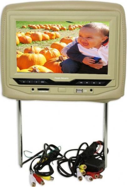 Power Acoustik HDVD-93BG Universal Headrest - DVD/Monitor Combo, 9