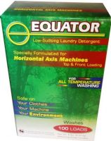 Equator HED 2841 HE Low Sudsing Laundry Detergent (1 Pack), Whitens whites and brightens colors, Will not harm stainless steel drums, Low sudsing specially developed for front loaders, Phosphate dye and fragrance free, Ultra concentrated, Biodegradable, Dissolves easily, Septic tank safe (HED2841 HED-2841) 
