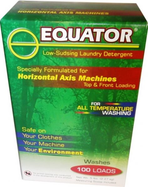 Equator HED 2841 HE Low Sudsing Laundry Detergent (1 Pack), Whitens whites and brightens colors, Will not harm stainless steel drums, Low sudsing specially developed for front loaders, Phosphate dye and fragrance free, Ultra concentrated, Biodegradable, Dissolves easily, Septic tank safe (HED2841 HED-2841)