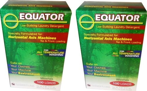 Equator HED 2842 HE Low Sudsing Laundry Detergent (2 Pack), Whitens whites and brightens colors, Will not harm stainless steel drums, Low sudsing specially developed for front loaders, Phosphate dye and fragrance free, Ultra concentrated, Biodegradable, Dissolves easily, Septic tank safe (HED2842 HED-2842)