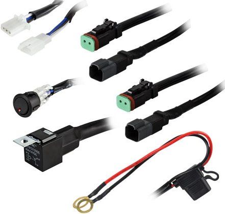 Heise HE-DLWH1 Two Lamp Wiring Harness & Switch Kit, Universal Plug and Play Wiring Harness with On/Off Rocker Switch, 12V DC Relay, 30A Fuse, With 2-pin DT connectors for 2 Lamps, With Waterproof Fuse Holder, Set includes Wiring Harness & Switch, Easy Installation, Use with two Heise Light Bars or Cubes 22 inches or smaller (HEDLWH1 HE DLWH1 HE-DLWH-1 HEDL-WH1)