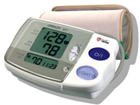 Omron HEM-780 Premium Arm Blood Pressure Monitor, Designed to detect Morning Hypertension, an important predictor of increased risk of stroke., ComFit Cuff is pre-formed for a quick and proper fit for both medium and large sized arms (fits arms 9