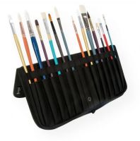 Heritage Arts BCB-L 13.75" Brush Holder; These convenient, durable, heavy-duty nylon brush holders each hold 14 brushes or tools; A snap mechanism allows the brush holder to stand freely for ease of use; The holders have a three-sided zipper enclosure to protect contents; Holds brushes up to 13.75" in length; Shipping Weight 0.8 lb; Shipping Dimensions 22.83 x 15.75 x 11.00 in; UPC 088354815891 (HERITAGEARTSBCBL HERITAGEARTS-BCBL HERITAGE-ARTS-BCB-L ARTWORK) 
