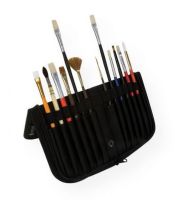 Heritage Arts BCB-S 10.5" Brush Holder; This convenient, durable, heavy-duty nylon brush holder holds 14 small brushes or tools up to 10.5" in length; A snap mechanism allows the brush holder to stand freely for ease of use; The holder has a three-sided zipper enclosure to protect contents; Size: 4.5" x 11.5"; Shipping Weight 0.4 lb; Shipping Dimensions 22.00 x 12.6 x 11.00 in; UPC 088354815853 (HERITAGEARTSBCBS HERITAGEARTS-BCBS HERITAGE-ARTS-BCB-S HERITAGE-ARTS-BCBS BCBS ARTWORK) 