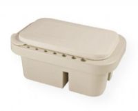 Heritage Arts BWX2 Plastic Brush Washer; Plastic brush washing basin has three washing wells and multiple sized brush handle holes; Paint palette sits on top with a pliable cover that fits snugly to protect contents in the 10 paint wells and 5 mixing wells; Overall dimensions: 8.875" x 5.75" x 3.75"; Shipping Weight 0.71 lb; Shipping Dimensions 7.09 x 7.09 x 3.54 in; UPC 088354810001 (HERITAGEARTSBWX2 HERITAGEARTS-BWX2 HERITAGEARTS/BWX2 ARTWORK) 