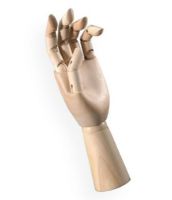 Heritage Arts CW302 Left Hand Manikin 11.75"; Fully articulated hand manikins hold their pose; Constructed of smoothly finished natural wood and features adjustable wrist, fingers, and thumb; Makes an excellent sketching reference tool or gift for students and skilled artists; Shipping Weight 1.00 lb; Shipping Dimensions 12.00 x 3.5 x 3.5 in; UPC 088354951544 (HERITAGEARTSCW302 HERITAGEARTS-CW302 ARTWORK MANIKIN  MANNEQUIN) 
