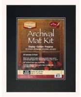 Heritage Arts H1620ADB Archival Series 16" x 20" Pre-Cut Double Layer Black Mat Kit; Display, exhibit and preserve artwork, photographs, documents, etc; 16" x 20" mats have a window opening of 10.5" x 13.5" to display 11" x 14" images; UPC 088354811473 (HERITAGEARTSH1620ADB HERITAGEARTS-H1620ADB ARCHIVAL-SERIES-H1620ADB ARCHIVING ARTWORK) 