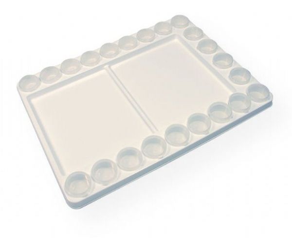 Heritage Arts HPP1115 Heavy-Duty Plastic Palette with Removable Cups; Includes (22) 1.375
