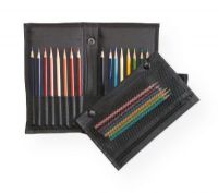 Heritage Arts PB12 Easy Pack & Go Traveler Pencil and Brush Holder; Durable black nylon pencil and brush holder with elastic webbing holds up to 16 pencils or brushes; Snap out 3.5" x 8.5" mesh pouch included; Folds into 5" x 9" size, fastened with hook & loop fasteners; Shipping Weight 0.5 lb; Shipping Dimensions 10.5 x 8.00 x 0.25 in; UPC 088354655725 (HERITAGEARTSPB12 HERITAGEARTS-PB12 HERITAGEARTS/PB12 ARTWORK) 