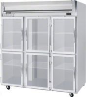 Beverage Air HF3-5HG Half Glass Door Reach-In Freezer, 16 Amps, Top Compressor Location, 74 Cubic Feet, Glass Door Type, 1.50 Horsepower, 6 Number of Doors, 3 Number of Sections, Swing Opening Style, 9 Shelves, 0°F Temperature, 208 - 230 Voltage, Stainless steel front, Gray painted sides, Aluminum interior,  78.5" H x 78" W x 32" D Dimensions, 60" H x 73.5" W x 28" D Interior Dimensions (HF35HG HF3-5HG HF3 5HG) 
