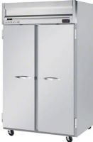 Beverage Air HFP2-1S Solid Door Reach-In Freezer, 12 Amps, 60 Hertz, 1 Phase, 115 Volts, Doors Access Type, 49 Cubic Feet Capacity, Top Mounted Compressor, Stainless Steel and Aluminum Construction, Swing Door Style, Solid Door Type, 3/4 Horsepower, Freestanding Installation Type, 2 Number of Doors, 6 Number of Shelves, 2 Sections, 60" H x 48" W x 28" D Interior Dimensions, 78.5" H x 52" W x 32" D Dimensions (HFP21S HFP2-1S HFP2 1S) 