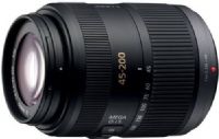 Panasonic H-FS045200 Telephoto Zoom Lens, Telephoto zoom lens, Tele, zoom Special Functions, Intended For 35mm SLR, digital SLR , 45 mm - 200 mm Focal Length, F/4.0-5.6 Lens Aperture, F/22 Minimum Aperture, 90 - 400mm Focal Length Equivalent to 35mm Camera, 0.19 Magnification, 3.3 ft Min Focus Distance, Automatic, manual Focus Adjustment, Manual Zoom Adjustment, 27° Max View Angle, 6.2° Min View Angle, UPC 037988988358 (H-FS045200 HFS045200 H FS045200) 