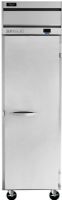 Beverage Air HFS1HC-1S Horizon Series 26" Solid Door Reach-In Freezer with Stainless Steel Interior, 7.1 Amps, 60 Hertz, 1 Phase, 115 Voltage, 24 cu. ft. Capacity, 1/2 HP Horsepower, 1 Number of Doors, 3 Number of Shelves, 1 Sections, -10° F Temperature Range, Doors Access, Top Mounted Compressor Location, Stainless Steel and Aluminum Construction (HFS1HC-1S HFS1HC 1S HFS1HC1S) 